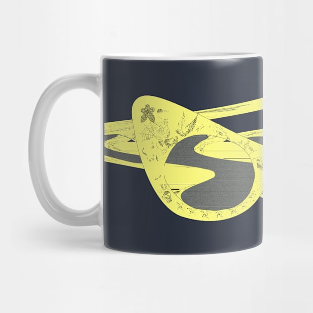 Yellow Swirl glasses art by Dead but Adorable by Nonsense and Relish